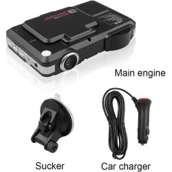Radar de Voiture DVR 9V ~ 24V 2 en 1 détecteur Anti Radar enregistreur de Conduite caméra vidéo détection de Flux Dash Cam détec