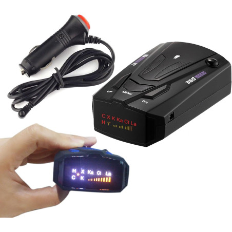 Détecteur De Radar 360°, Détecteur De Vitesse GPS V7, Détection Laser 16 Bandes, Annonce Vocale De La Navigation, Permet Une Dét