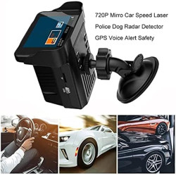 Détecteur de Radar 3 Pouce 720P 120 Degrés Pleine Bande Mirro Voiture Vitesse Police Chien Radar Détecteur GPS Voix Alerte Sécur