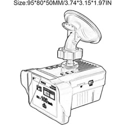 Détecteur de Radar 3 Pouce 720P 120 Degrés Pleine Bande Mirro Voiture Vitesse Police Chien Radar Détecteur GPS Voix Alerte Sécur