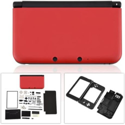 Zerone Entièrement Complet boîtier Shell réparation pièces de Rechange Kits de pièces pour 3DS XL(Rouge)