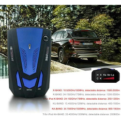 Détecteur de radar de voiture V7, alarme d'invite vocale Riloer Détecteur de radar à fonctionnement simple à 3 boutons et kit de