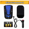 Détecteur de radar de voiture V7, alarme d'invite vocale Riloer Détecteur de radar à fonctionnement simple à 3 boutons et kit de