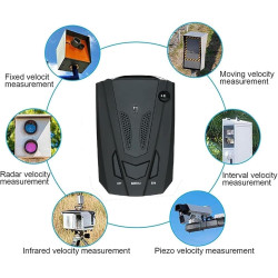 DéTecteur De Radar pour Voitures, DéTecteur De Radars, DéTection Rapide à 360 DegréS Et Avertissement à Distance Longue Distance