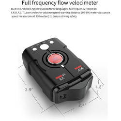 Zoegneer Détecteur de vitesse de voiture à 360 degrés avec système d'alertes vocales radars pour tous les modèles de voiture 12 