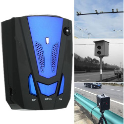 Détecteur de radar de voiture, détecteur laser longue portée avec protection 360 degrés, alertes vocales