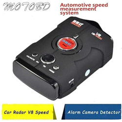 Volu Détecteurs De Radar Radar De Voiture V 8 Mesure De La Vitesse Détecteur De Caméra D'alarme 16 Bandes Détection Vocale À 360
