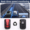 Breeshy Détecteur de Radar pour Voitures Mode Ville/Autoroute Automatique à 360 Degrés Invite Vocale Aides à la Conduite pour Vo