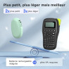 Supvan e10 étiqueteuse bleutooth avec ruban, vert | compatible étiquettes étanches continues&prédécoupées, édition app, recharge