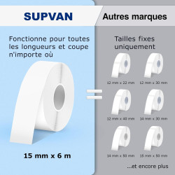 Supvan e10 étiqueteuse bleutooth avec 3 rubans, vert | compatible étiquettes étanches continues&prédécoupées, édition app, recha