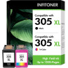Cartouche Encre 305 XL 305XL Noir et Couleur 2700 2820e 6032e pour HP305 | Compatible pour HP Deskjet 2700 2820e 2800e 2720e 280