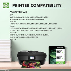 Cartouche Encre 305 XL 305XL Noir et Couleur 2700 2820e 6032e pour HP305 | Compatible pour HP Deskjet 2700 2820e 2800e 2720e 280