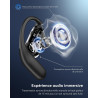 Ai ecouteur traducteur instantané, 3 en 1 bleutooth 6.1 ecouteur traducteur avec 198 langues 8 modes de traduction, 80h open ear