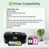 Cartouche 62 XL 62XL Noir et Couleur pour HP62 Pack de 2 Cartouches 5540 | Remplacement pour HP Envy 5540 5640 5547 7645 Officej