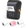 Supvan t50m pro étiqueteuse bleutooth avec 3 rubans, lot 1 | étiquettes larges imperméables, haute qualité, app avec 30 polices 
