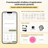 Supvan t50m pro étiqueteuse bleutooth avec 3 rubans, lot 2 | étiquettes larges imperméables, haute qualité, app avec 30 polices 