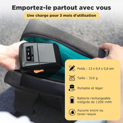 Supvan t50m pro étiqueteuse bleutooth avec 3 rubans, lot 2 | étiquettes larges imperméables, haute qualité, app avec 30 polices 