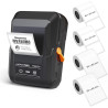 Supvan t50m pro étiqueteuse bleutooth avec 4 rubans, lot 3 | étiquettes larges imperméables, haute qualité, app avec 30 polices 
