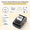 Supvan t50m pro étiqueteuse bleutooth avec 4 rubans, lot 3 | étiquettes larges imperméables, haute qualité, app avec 30 polices 