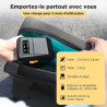 Supvan t50m pro étiqueteuse bleutooth avec 4 rubans, lot 3 | étiquettes larges imperméables, haute qualité, app avec 30 polices 