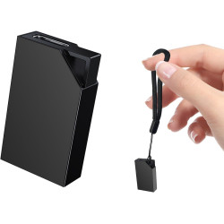 Enregistreur Vocal Espion Discret avec 64 Go de Mémoire, Rechargeable par USB Micro Espion Ecoute a Distance, Mini Dictaphone, E