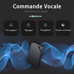 Enregistreur Vocal Espion Discret avec 64 Go de Mémoire, Rechargeable par USB Micro Espion Ecoute a Distance, Mini Dictaphone, E