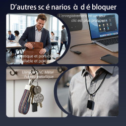 Enregistreur Vocal Espion Discret avec 64 Go de Mémoire, Rechargeable par USB Micro Espion Ecoute a Distance, Mini Dictaphone, E