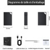 Enregistreur Vocal Espion Discret avec 64 Go de Mémoire, Rechargeable par USB Micro Espion Ecoute a Distance, Mini Dictaphone, E