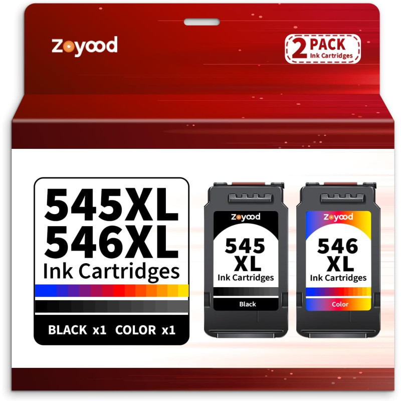 PG-545XL CL-546XL Cartouche d'encre Remplacement pour Canon 575XL 576XL PG-545 CL-546 pour Canon Pixma MX495 TS3150 TS3350 MG245
