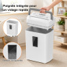Bonsaii Destructeur de Documents 12 Feuilles Micro-Coupe, Bac 21 L | Niveau de sécurité DIN P-4, anti-bourrage, protection therm
