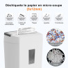 Bonsaii Destructeur de Documents Micro-Coupe, 10 Feuilles, P-4, C275-B | Bac de 21 litres, système anti-blocage, protection cont