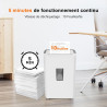 Bonsaii Destructeur de Documents Micro-Coupe, 10 Feuilles, P-4, C275-B | Bac de 21 litres, système anti-blocage, protection cont