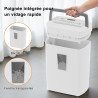 Bonsaii Destructeur de Documents Micro-Coupe, 10 Feuilles, P-4, C275-B | Bac de 21 litres, système anti-blocage, protection cont