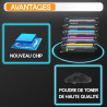 TN248XL TN248 Toner pour Brother MFC-L3740CDW MFC-L3760CDW HL-L3220CWE (5 Toners avec Puce)
