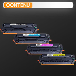 203X Toner Compatible avec HP Color LaserJet Pro MFP M281fdw M254dw M281fdn M280nw M254nw remplace HP 203X 203A – (4X Cartouches