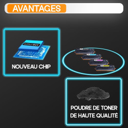 203X Toner Compatible avec HP Color LaserJet Pro MFP M281fdw M254dw M281fdn M280nw M254nw remplace HP 203X 203A – (4X Cartouches