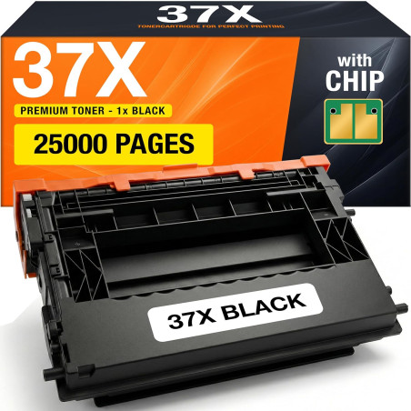 Supply Guy 37X CF237X Cartouche de Toner Compatible pour HP 37X 37A 37Y CF237A pour LaserJet Enterprise Flow MFP M631h M632z M63
