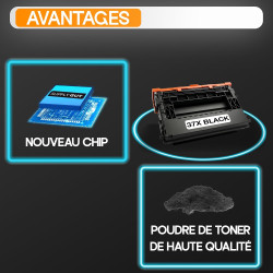 Supply Guy 37X CF237X Cartouche de Toner Compatible pour HP 37X 37A 37Y CF237A pour LaserJet Enterprise Flow MFP M631h M632z M63