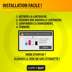 Supply Guy 20 Cartouches d'encre avec Puce Compatible avec Canon PGI-525 CLI-526 pour Canon Pixma IP4850 IP4950 IX6550 MG5140 MG