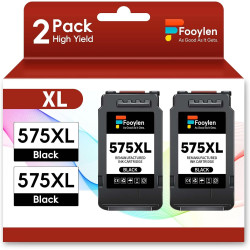 575XL PG575XL Lot de 2 Cartouches d'encre Noires PG-575 XL pour Canon 575 XL PG575 pour Canon Pixma TS3550i TS3551i TS3750i TR47