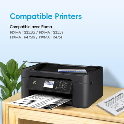 575XL PG575XL Lot de 2 Cartouches d'encre Noires PG-575 XL pour Canon 575 XL PG575 pour Canon Pixma TS3550i TS3551i TS3750i TR47
