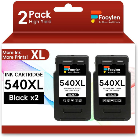 540XL Noir PG-540XL Noir Multipack Compatible pour Les Cartouches d'imprimante Canon 540 XL Noir PG-540 pour Canon TS5150 Cartou
