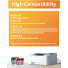 D&C 12x 551XL Cartouches d'encre Compatibles avec Canon CLI-551 XL Cartouches pour Canon Pixma IP8750 IP7250 MG5650 MG5550 MX725