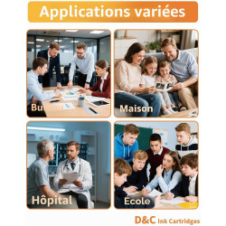 D&C 12x 551XL Cartouches d'encre Compatibles avec Canon CLI-551 XL Cartouches pour Canon Pixma IP8750 IP7250 MG5650 MG5550 MX725