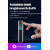 Enregistreur Vocal Espion Mémoire 64 GB, Mini Dictaphone Rechargeable Par USB, Micro Espion Avec Fonction de Commande Vocale, Av
