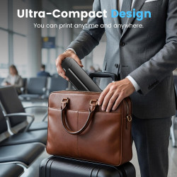 Imprimante thermique a4 sans encre, bleutooth sans fil compatible avec ios android mac windows, imprimante de voyage ultra-légèr