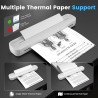 Imprimante thermique a4 sans encre, bleutooth sans fil compatible avec ios android mac windows, imprimante de voyage ultra-légèr