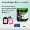 Encre 301XL BK/CMY - 750/450+ Pages, Remplacement pour Originale Cartouche HP 301 Noir et Couleur, pour HP DeskJet 2540 3050 205