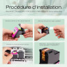 305XL Compatible avec Les Cartouches HP 305 Noir et Couleur pour Les imprimantes DeskJet 2820e 2720e 2720 2710e DeskJet Plus 413