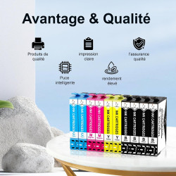 Compatible pour 604XL Cartouches d'encre, 10-Pack | Compatible pour Epson XP-2200 XP-2205 XP-3200 XP-3205 XP-4200 XP-4205 Workfo